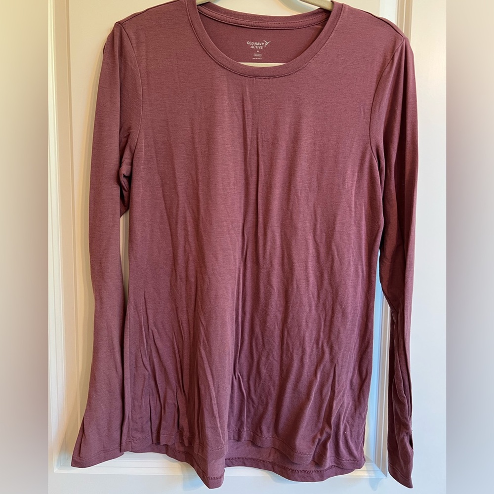 Old Navy Active Women’s Lightweight Mauve/ Purple Long Sleeve Top Size Medium